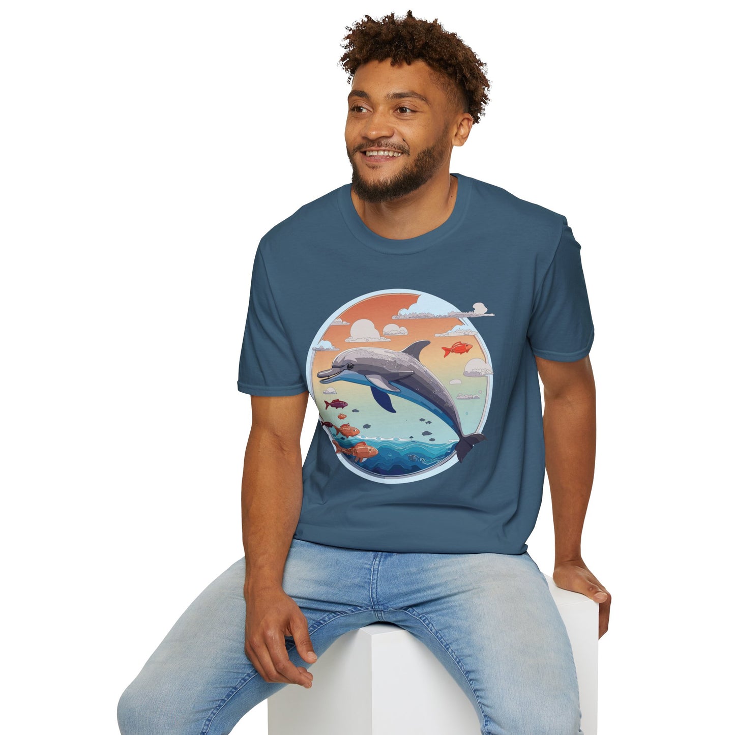 Dolphin Shirts, Shirt with Dolphin, Fish Tee Shirt, Animal Shirt