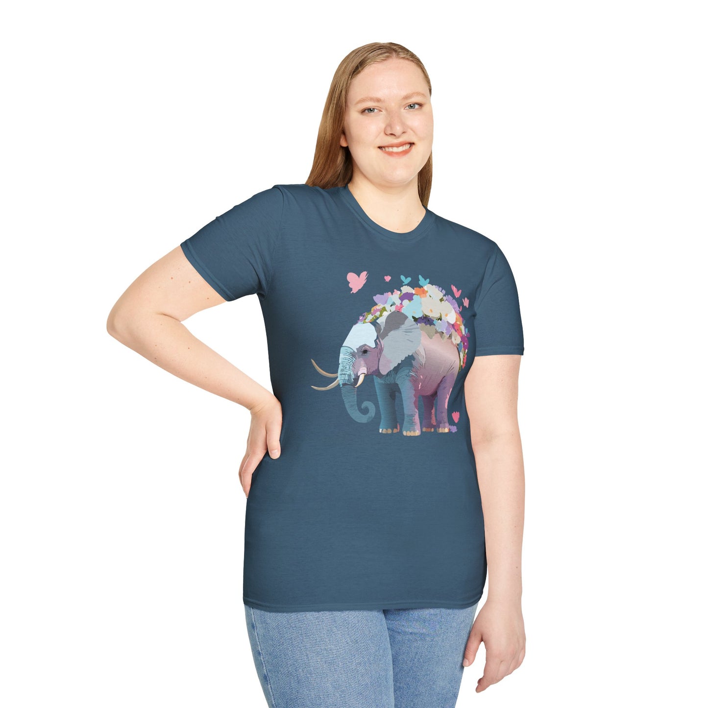 Elephant Shirt, T Shirt with Elephant, Elephant on T Shirt, T Shirt with Animation, Animals Tee Shirt