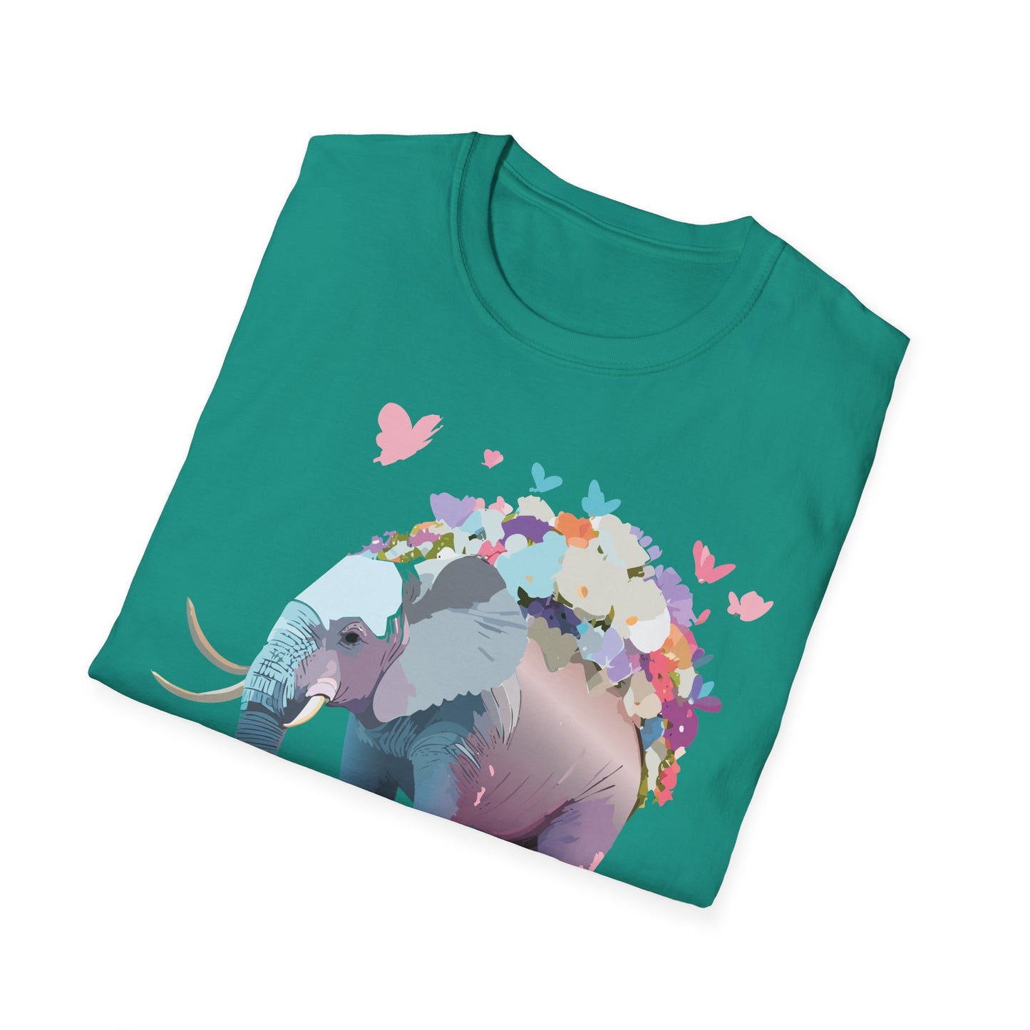 Elephant Shirt, T Shirt with Elephant, Elephant on T Shirt, T Shirt with Animation, Animals Tee Shirt