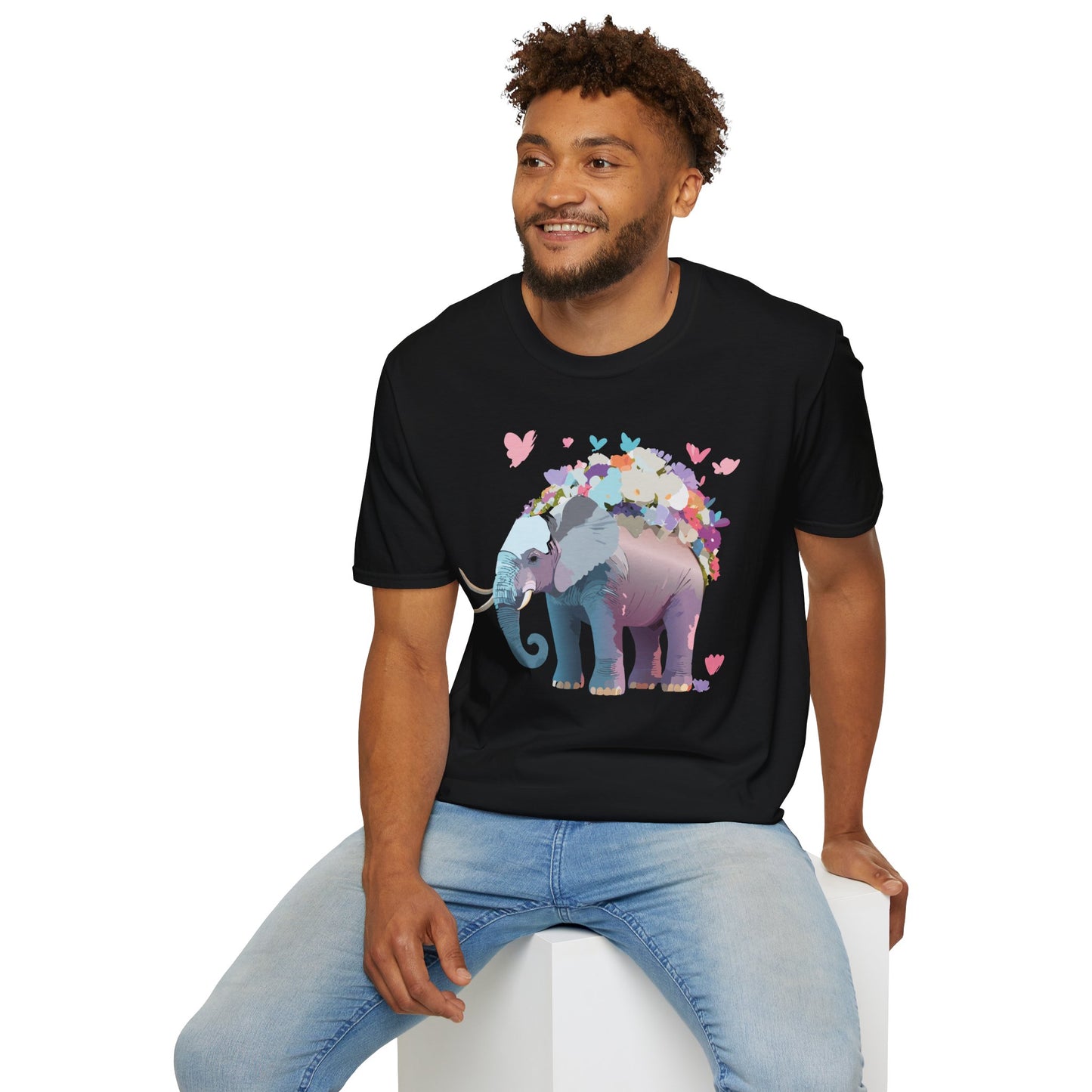 Elephant Shirt, T Shirt with Elephant, Elephant on T Shirt, T Shirt with Animation, Animals Tee Shirt