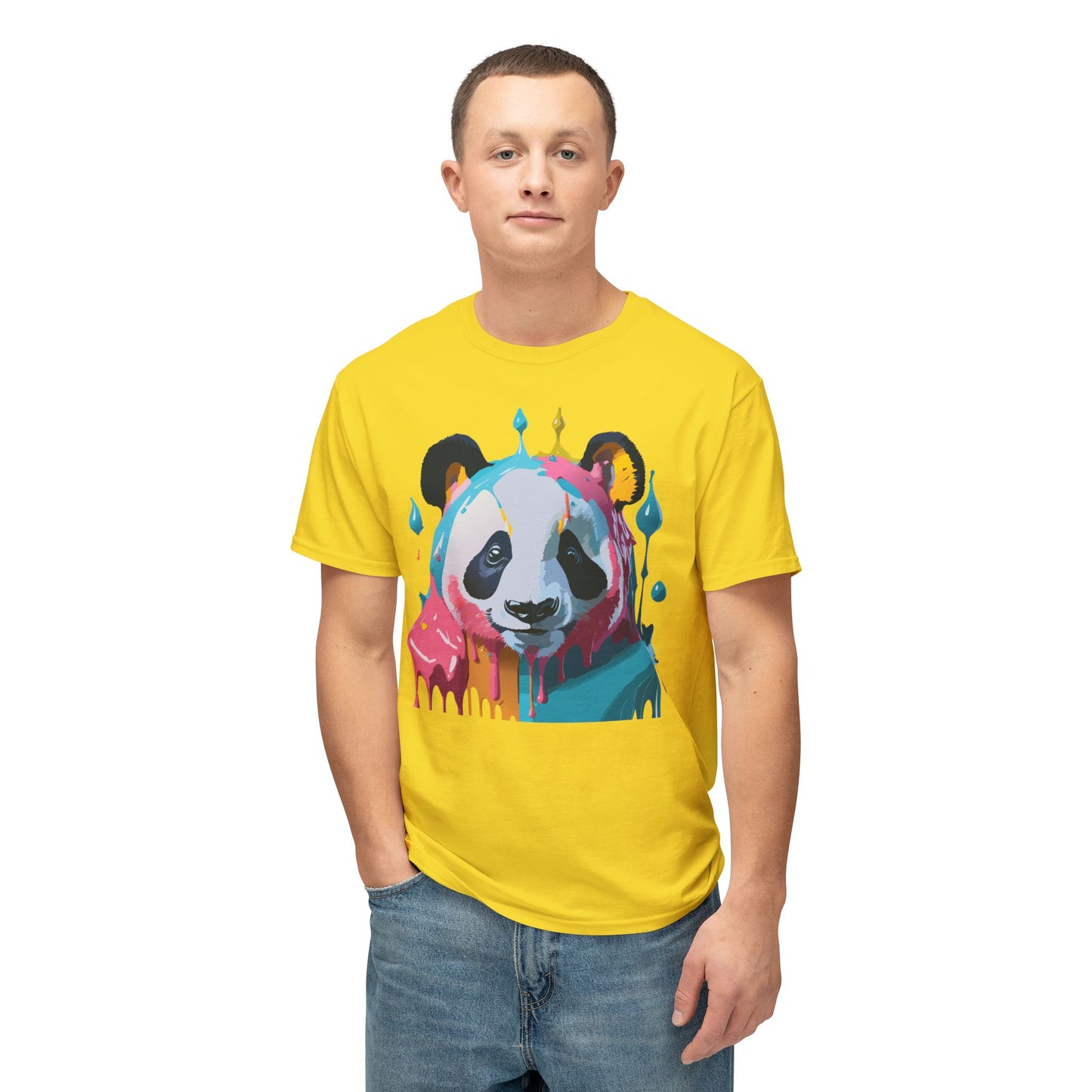 Panda T-Shirt, Vintage Panda Tee, Floral Tees, Panda Art Design Shirt, Tee Shirt with Panda Art 5