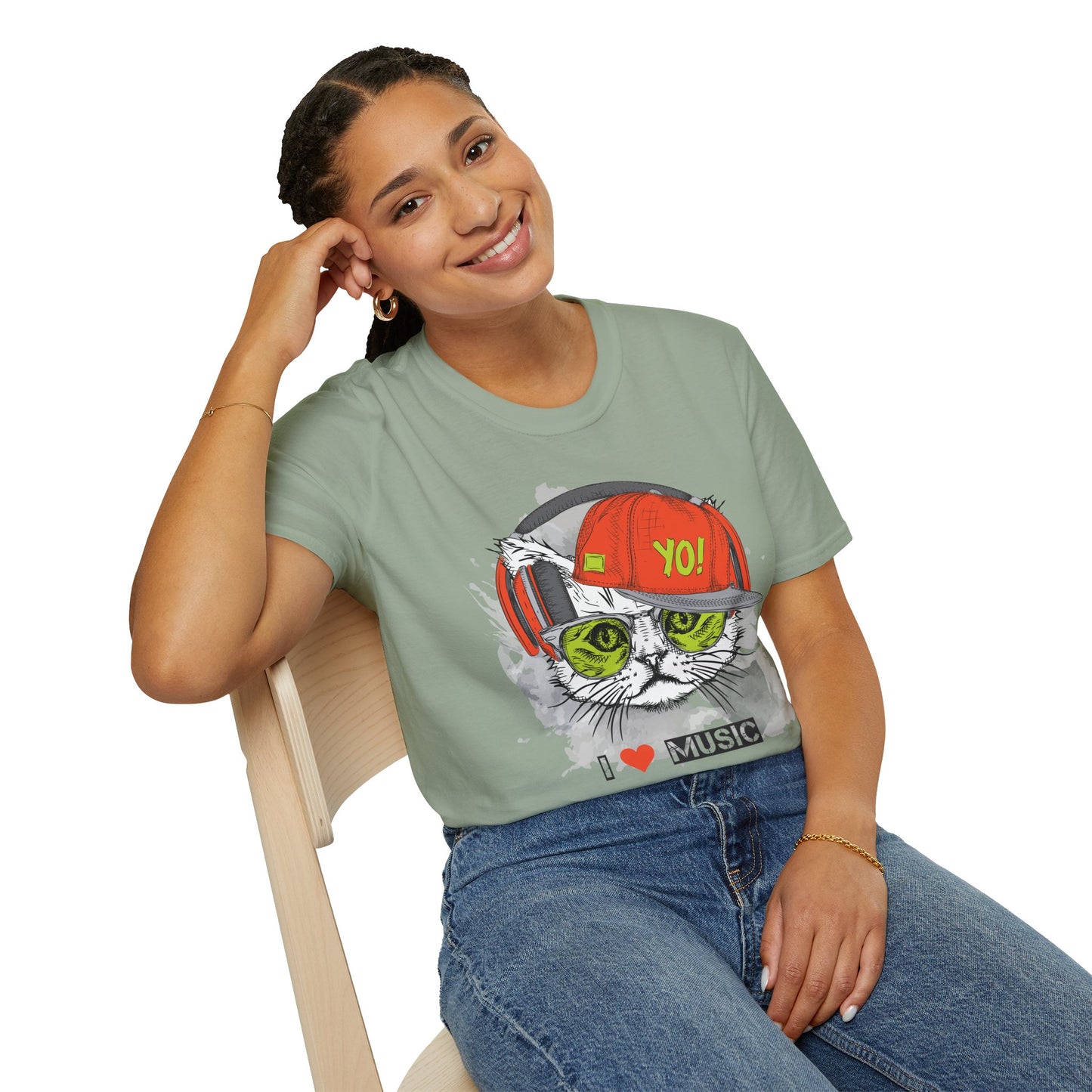 I love Music Animals Shirts, Shirt with Animals, Animals with Headphones Shirt