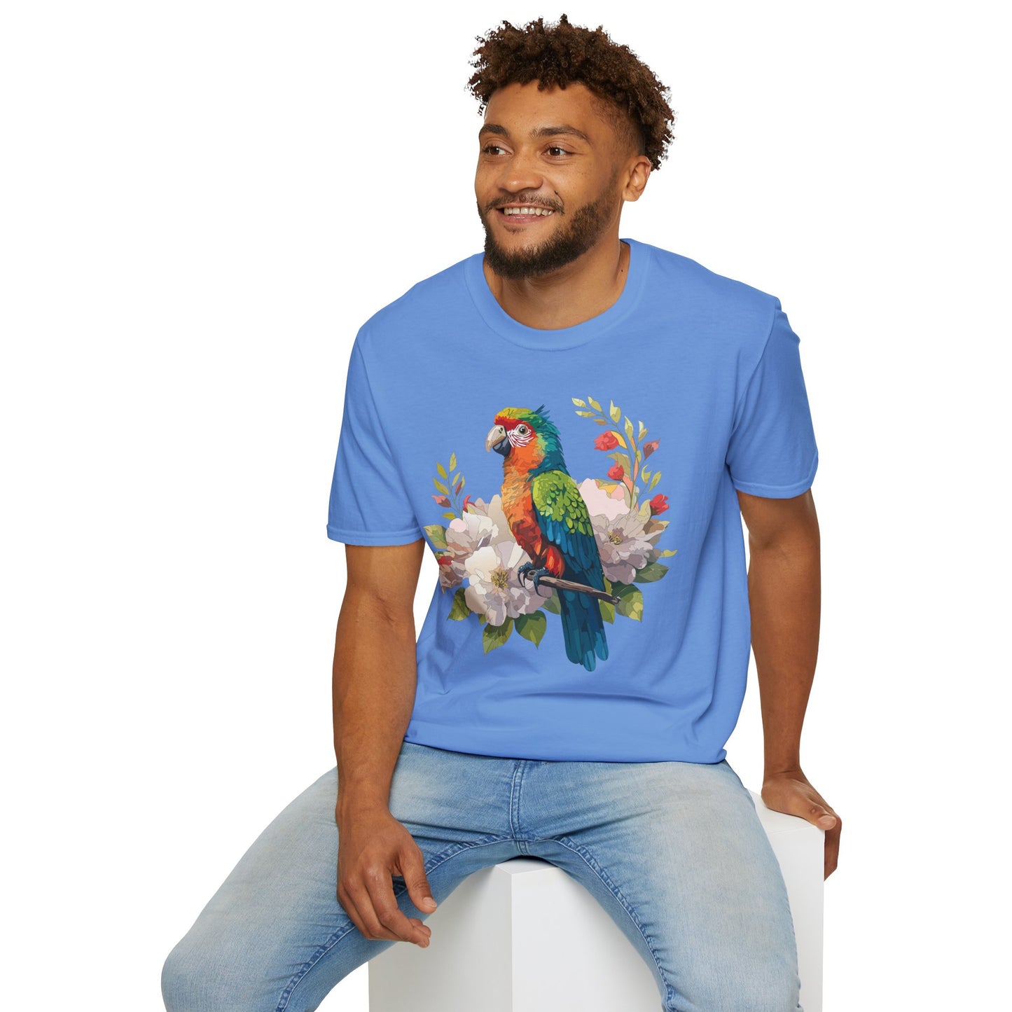 Bird T-Shirt, Floral Bird T Shirt, Shirt with Bird, Shirt with Animal