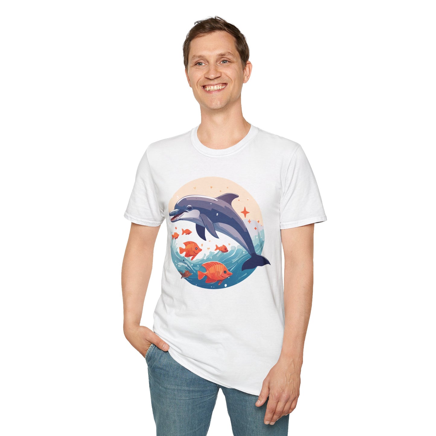 Dolphin Shirts, Shirt with Dolphin, Fish Tee Shirt, Animal Shirt