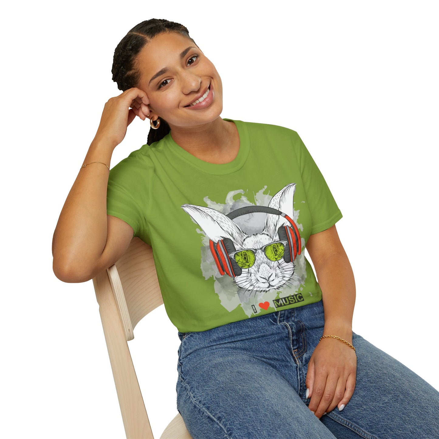 I love Music Animals Shirts, Shirt with Animals, Animals with Headphones Shirt