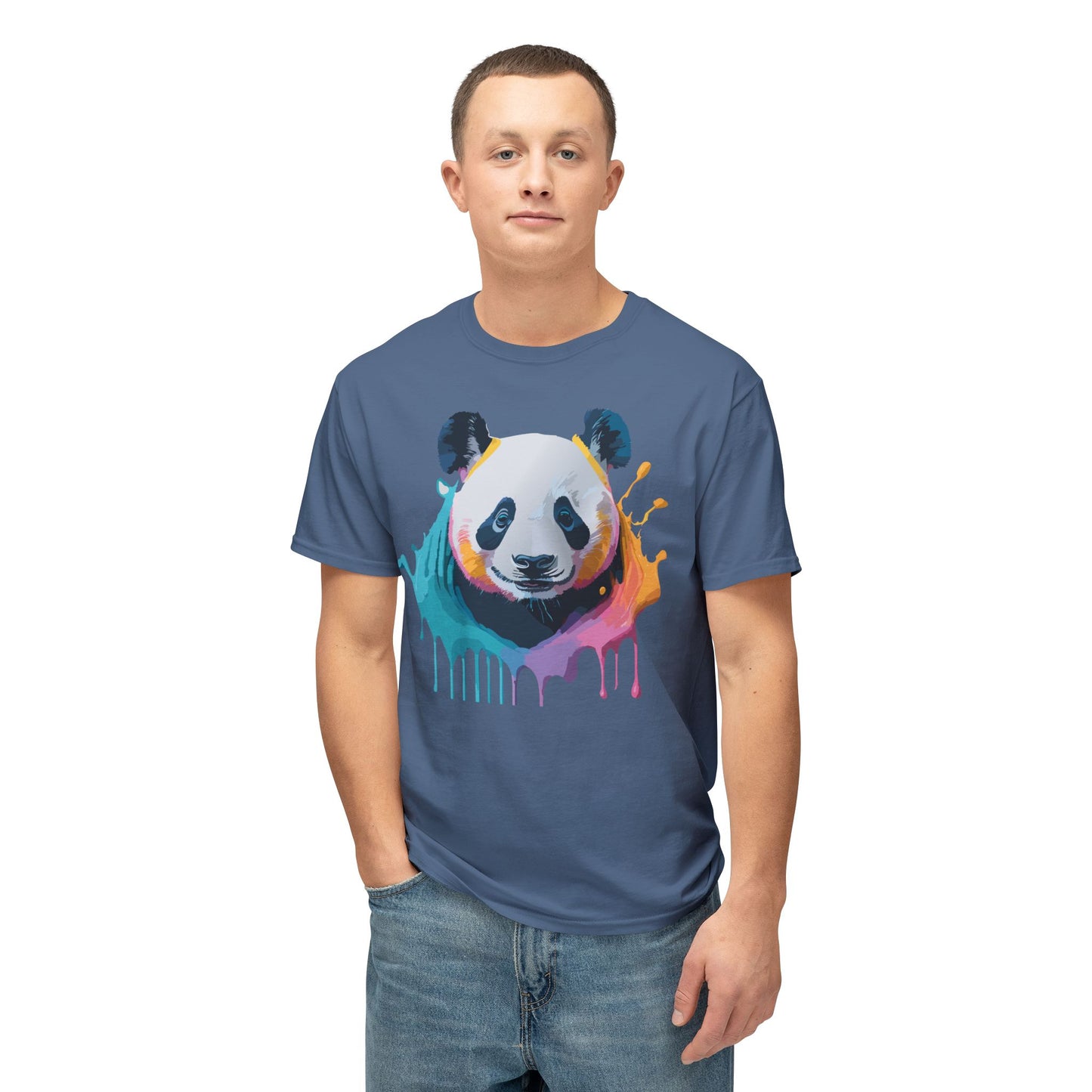 Panda T-Shirt, Vintage Panda Tee, Floral Tees, Panda Art Design Shirt, Tee Shirt with Panda Art 1