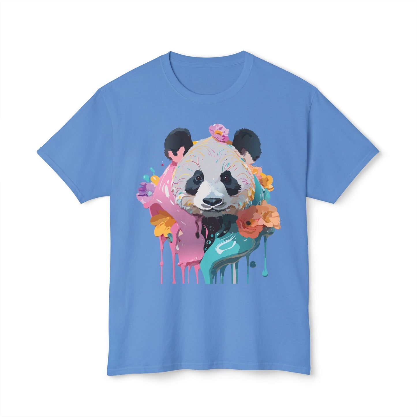 Panda T-Shirt, Vintage Panda Tee, Floral Tees, Panda Art Design Shirt, Tee Shirt with Panda Art 9