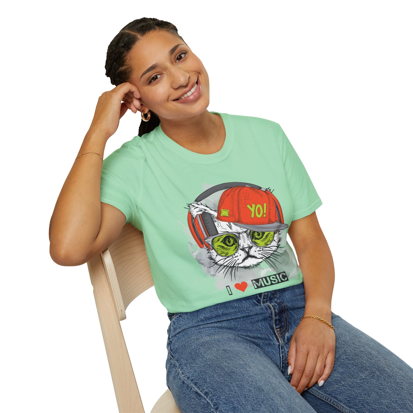 I love Music Animals Shirts, Shirt with Animals, Animals with Headphones Shirt