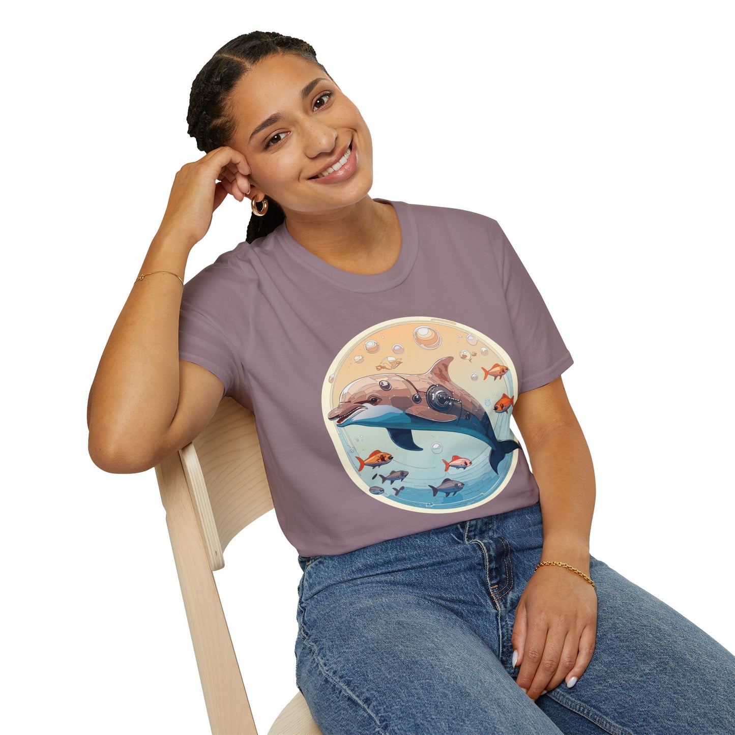 Dolphin Shirts, Shirt with Dolphin, Fish Tee Shirt, Animal Shirt