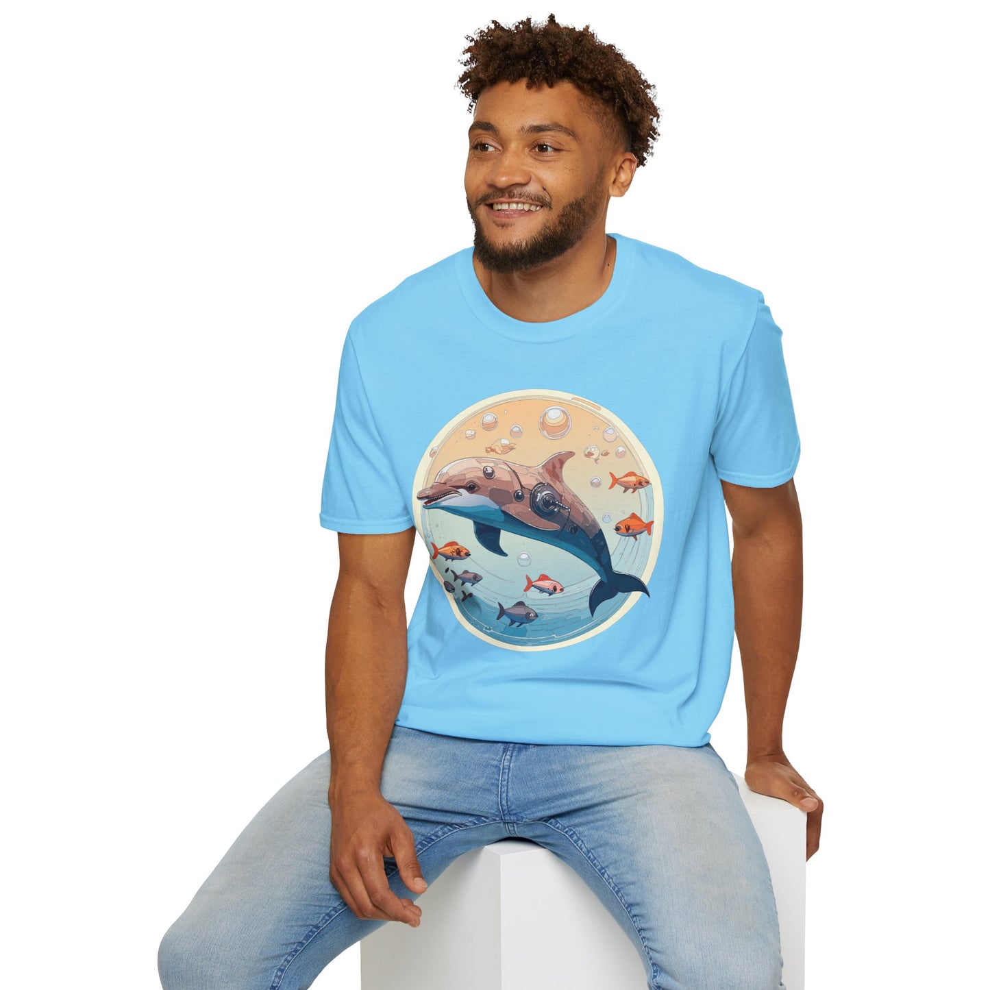 Dolphin Shirts, Shirt with Dolphin, Fish Tee Shirt, Animal Shirt