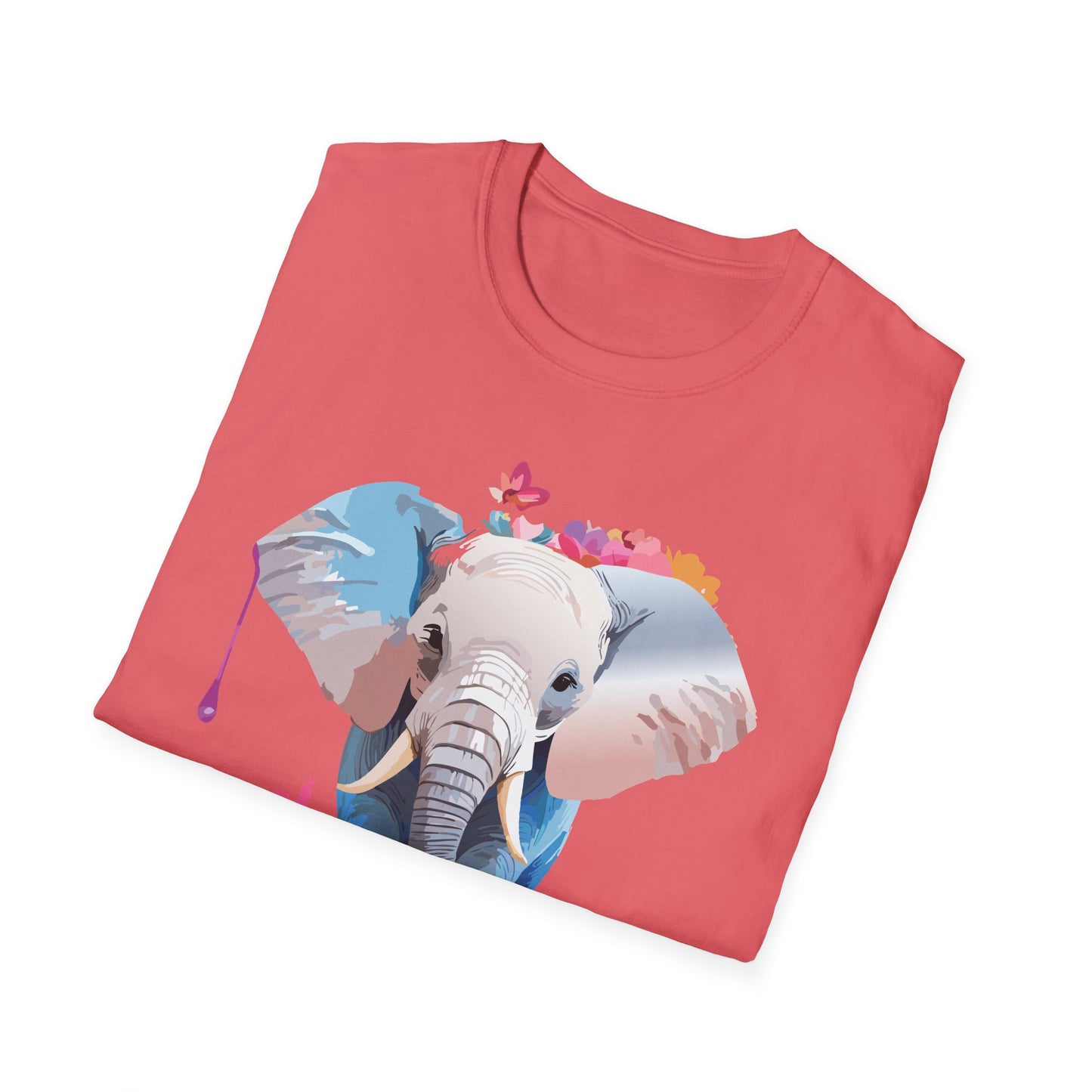 Elephant Shirt, T Shirt with Elephant, Elephant on T Shirt, T Shirt with Animation, Animals Tee Shirt