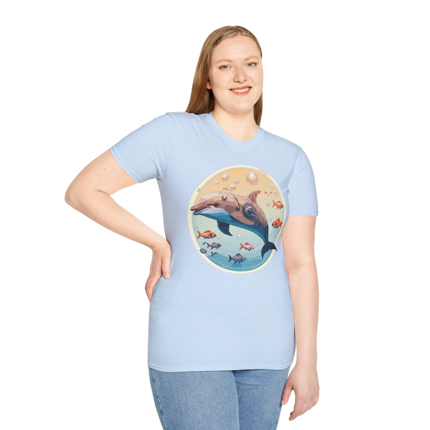 Dolphin Shirts, Shirt with Dolphin, Fish Tee Shirt, Animal Shirt