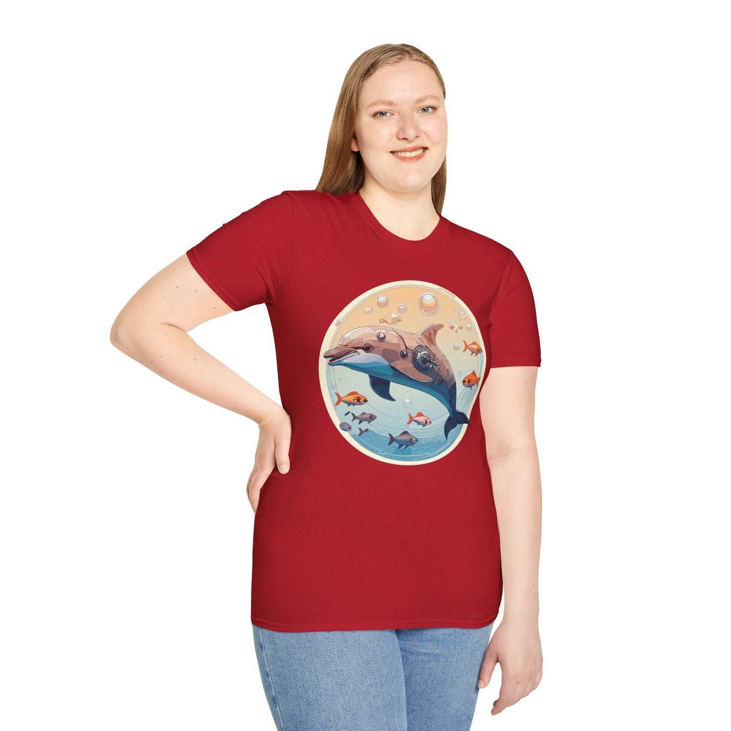 Dolphin Shirts, Shirt with Dolphin, Fish Tee Shirt, Animal Shirt