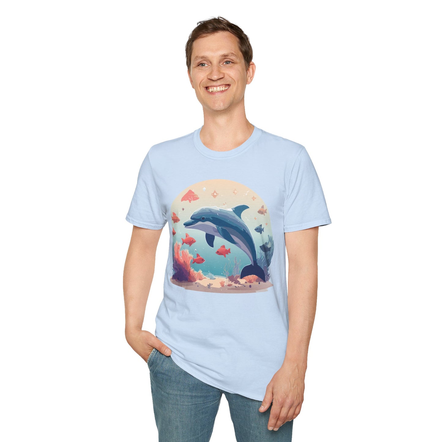 Dolphin Shirts, Shirt with Dolphin, Fish Tee Shirt, Animal Shirt