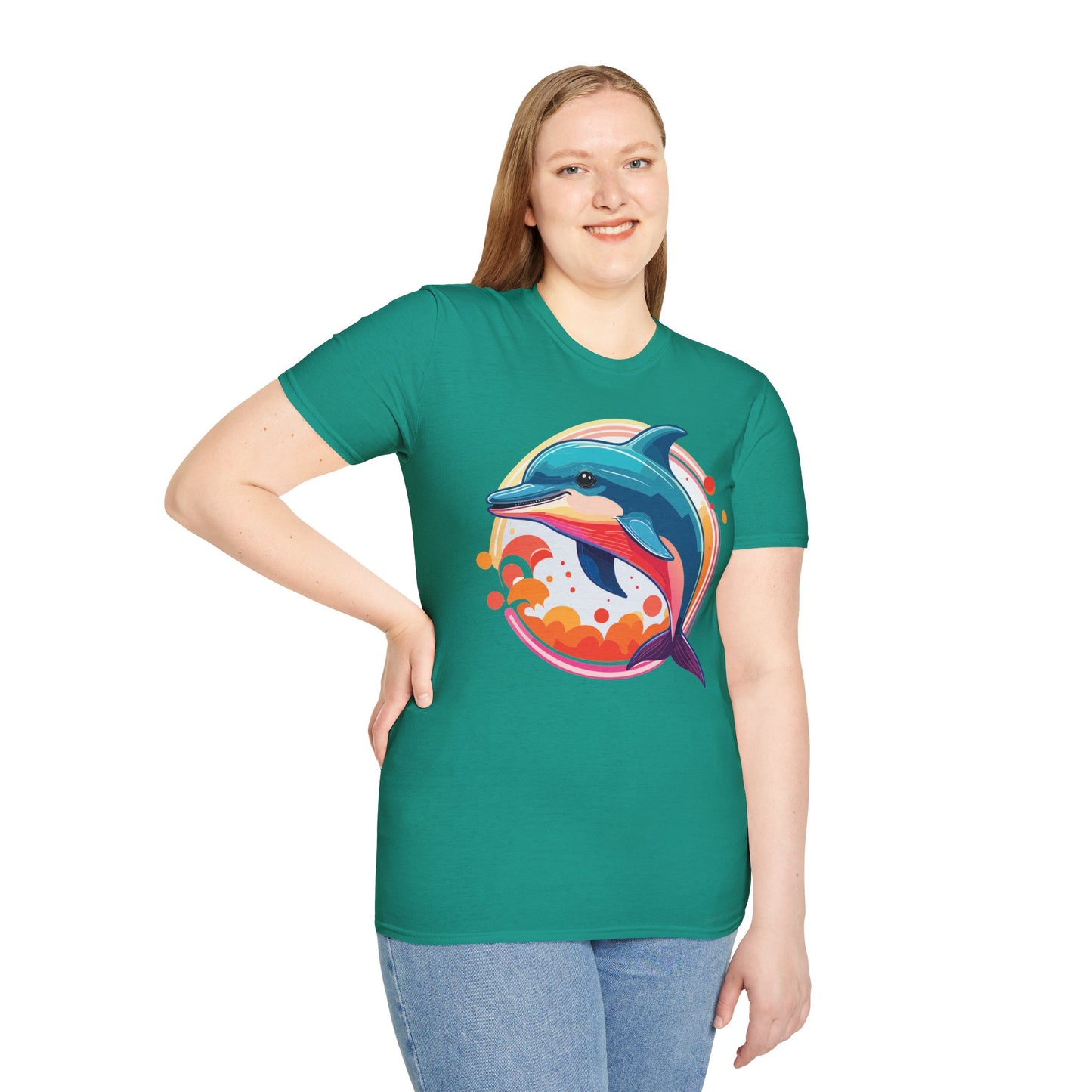 Dolphin Shirts, Shirt with Dolphin, Fish Tee Shirt, Animal Shirt