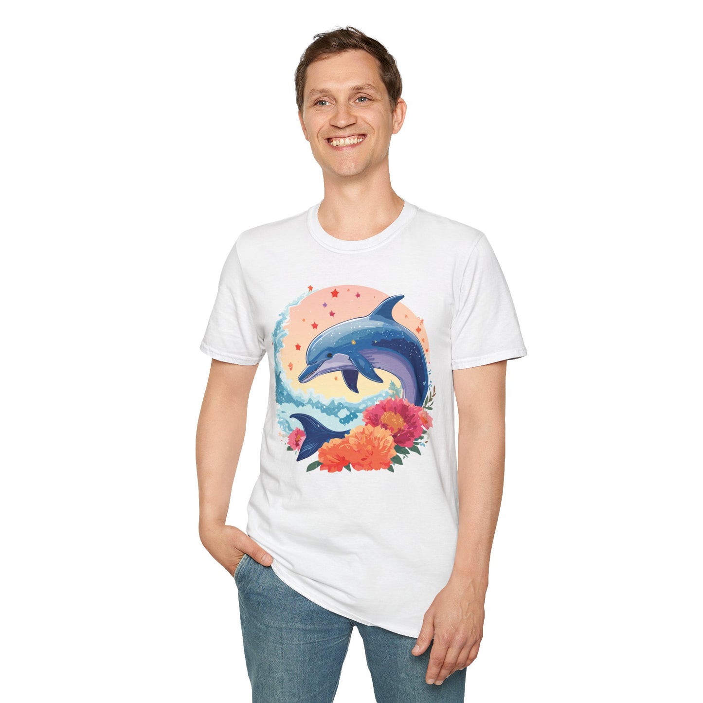 Dolphin Shirts, Shirt with Dolphin, Fish Tee Shirt, Animal Shirt