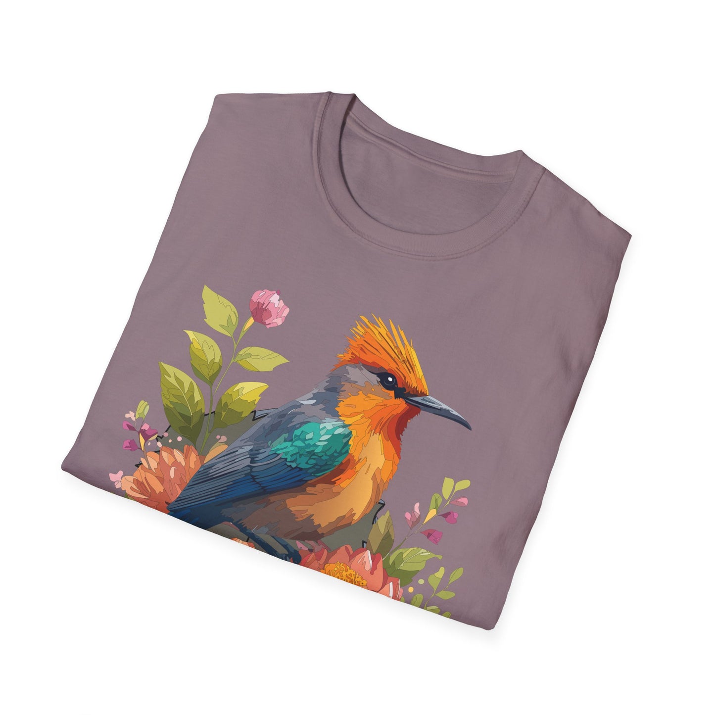 Bird T-Shirt, Floral Bird T Shirt, Shirt with Bird, Shirt with Animal