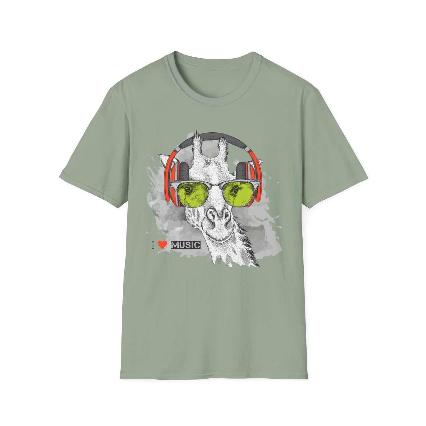 I love Music Animals Shirts, Shirt with Animals, Animals with Headphones Shirt