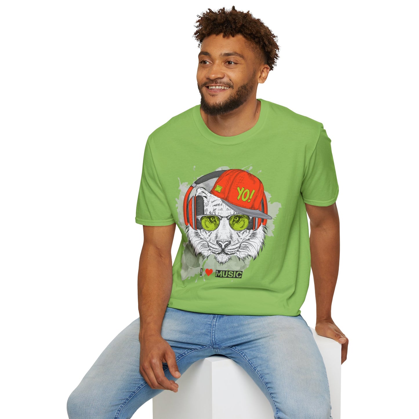 I love Music Animals Shirts, Shirt with Animals, Animals with Headphones Shirt