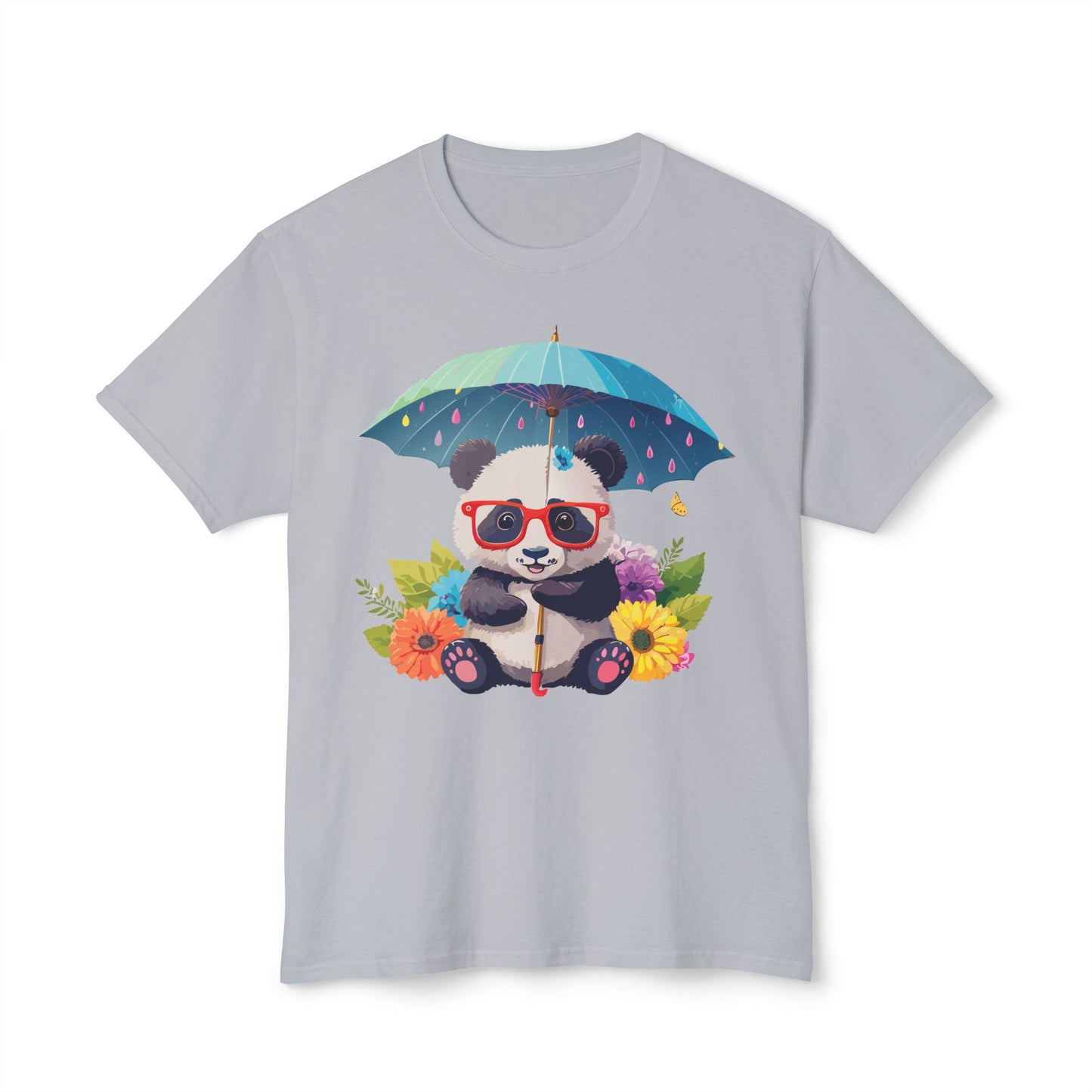 Panda T-Shirt, Vintage Panda Tee, Floral Tees, Panda Art Design Shirt, Tee Shirt with Panda Art 10