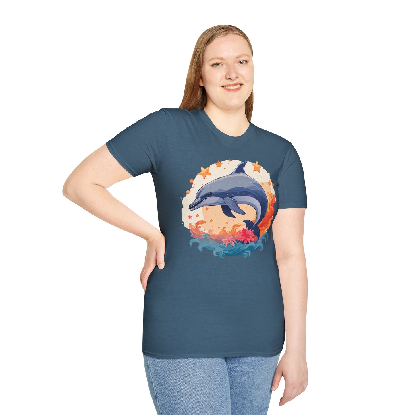 Dolphin Shirts, Shirt with Dolphin, Fish Tee Shirt, Animal Shirt