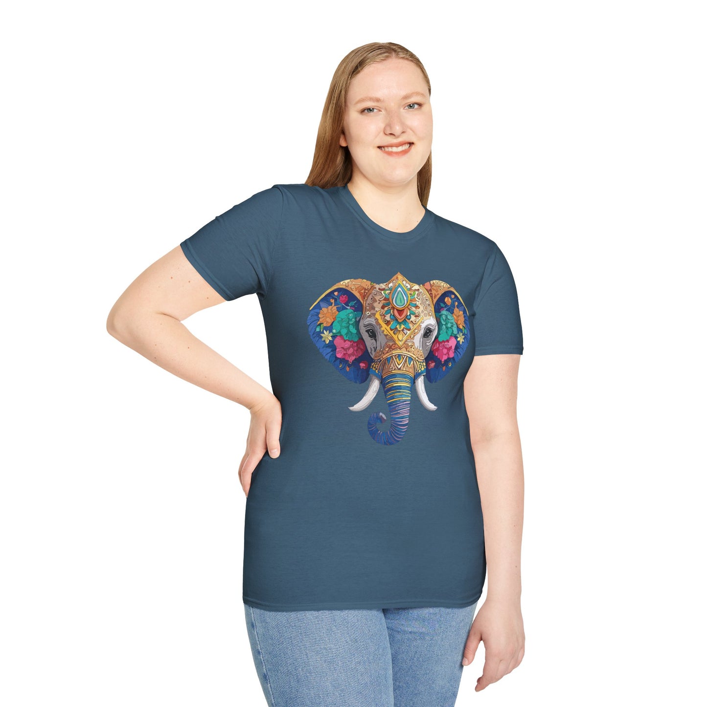 Elephant Shirt, T Shirt with Elephant, Elephant on T Shirt, T Shirt with Animation, Animals Tee Shirt