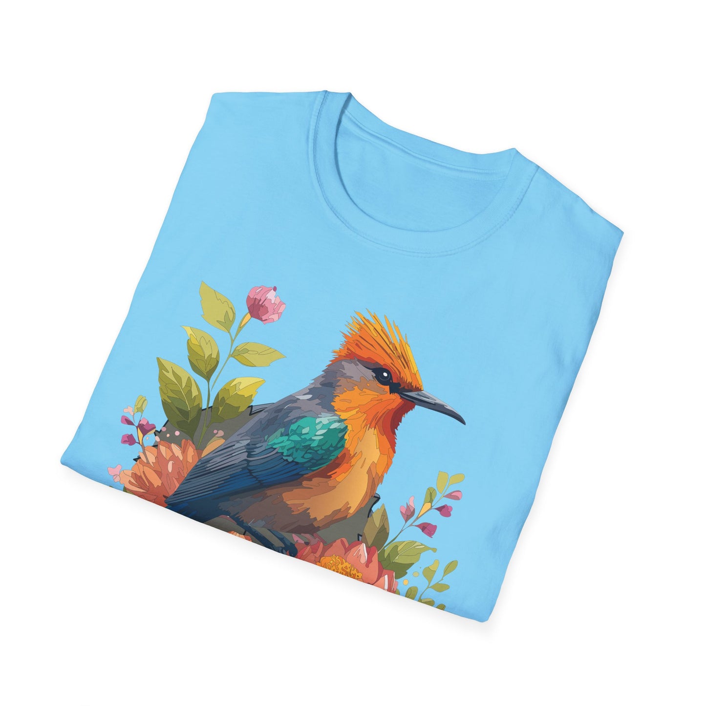 Bird T-Shirt, Floral Bird T Shirt, Shirt with Bird, Shirt with Animal