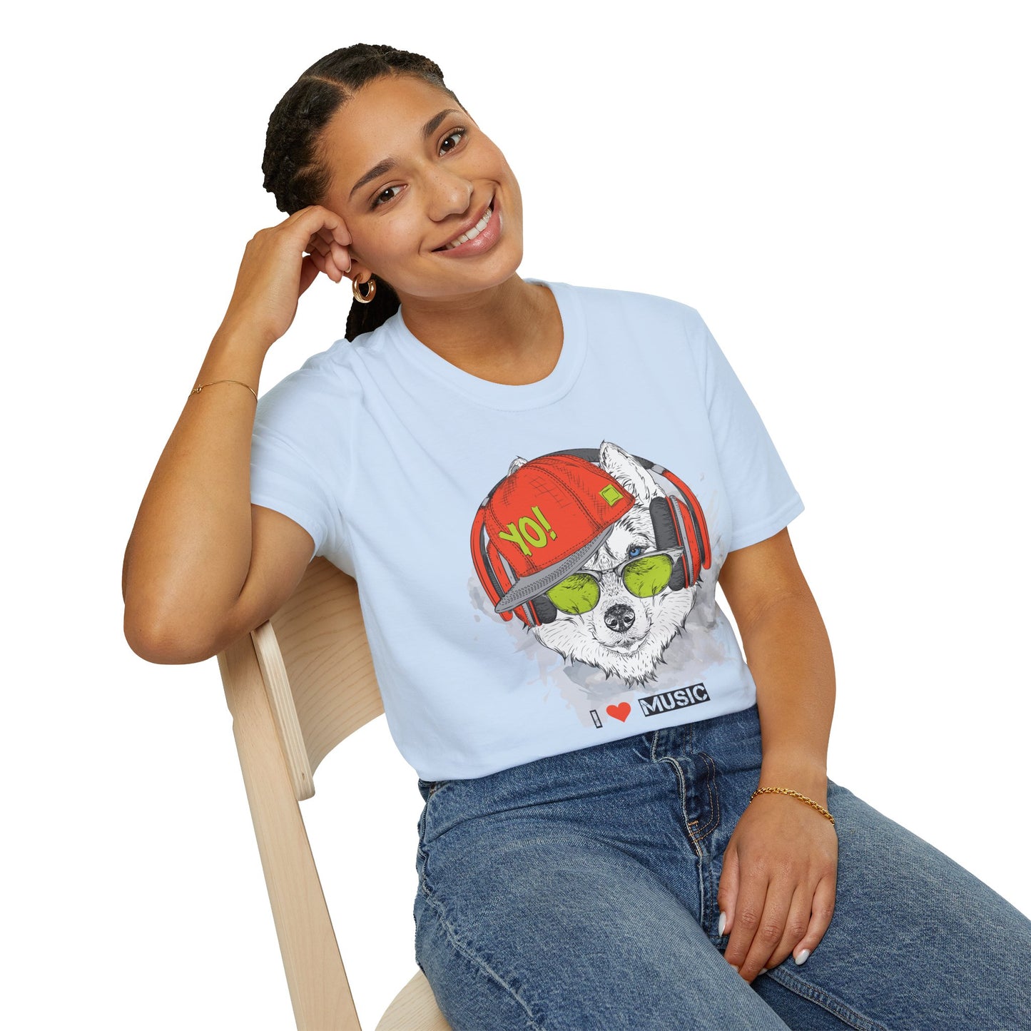 I love Music Animals Shirts, Shirt with Animals, Animals with Headphones Shirt