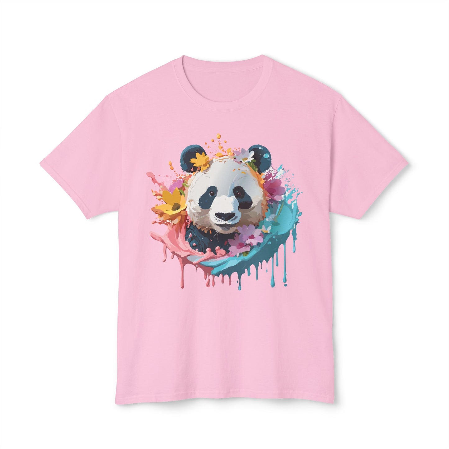 Panda T-Shirt, Vintage Panda Tee, Floral Tees, Panda Art Design Shirt, Tee Shirt with Panda Art 8