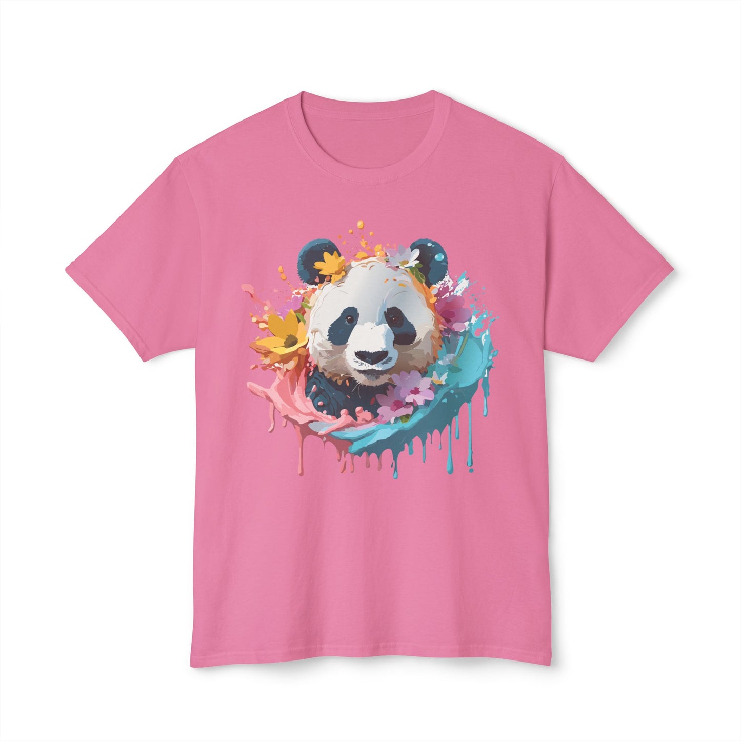 Panda T-Shirt, Vintage Panda Tee, Floral Tees, Panda Art Design Shirt, Tee Shirt with Panda Art 8