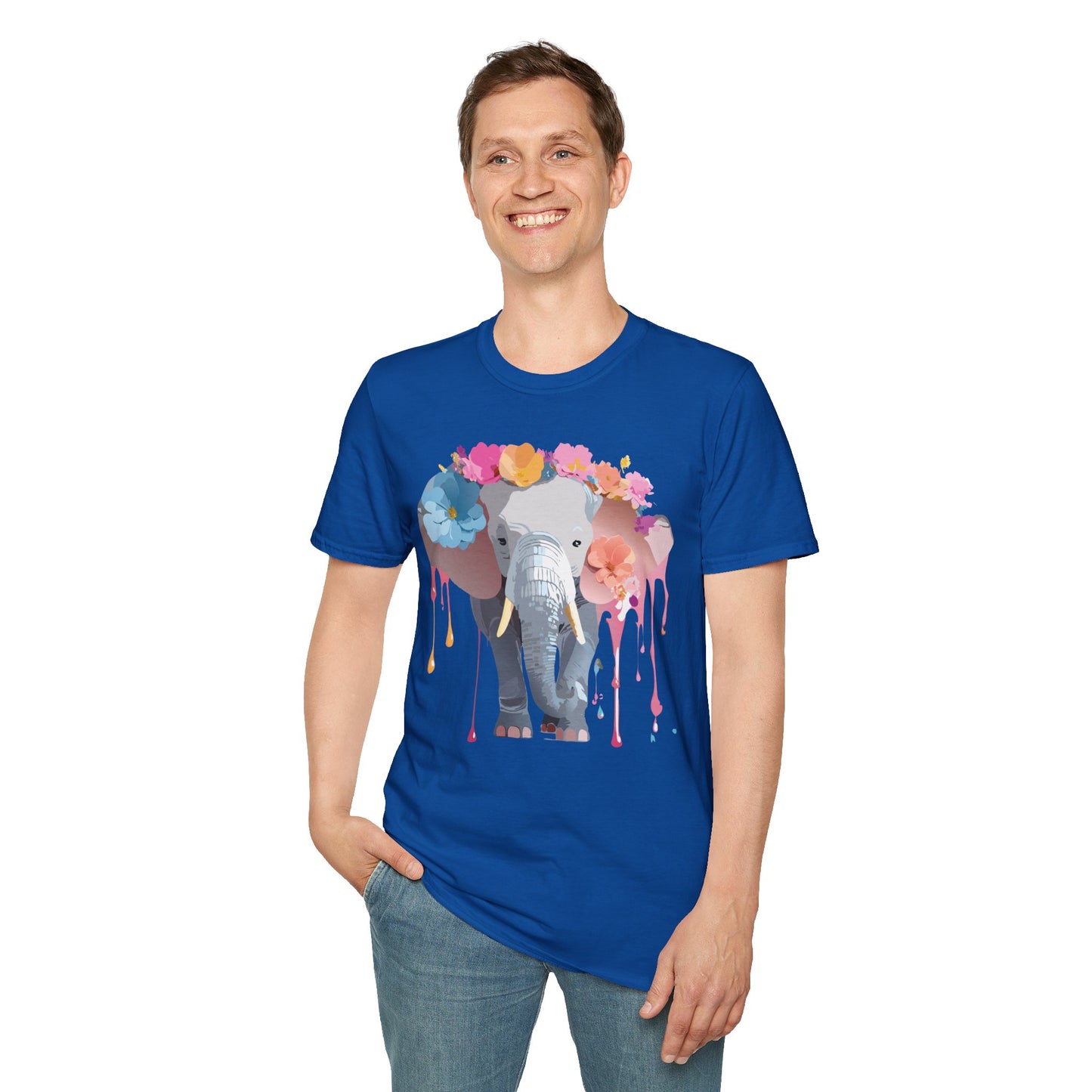 Elephant Shirt, T Shirt with Elephant, Elephant on T Shirt, T Shirt with Animation, Animals Tee Shirt