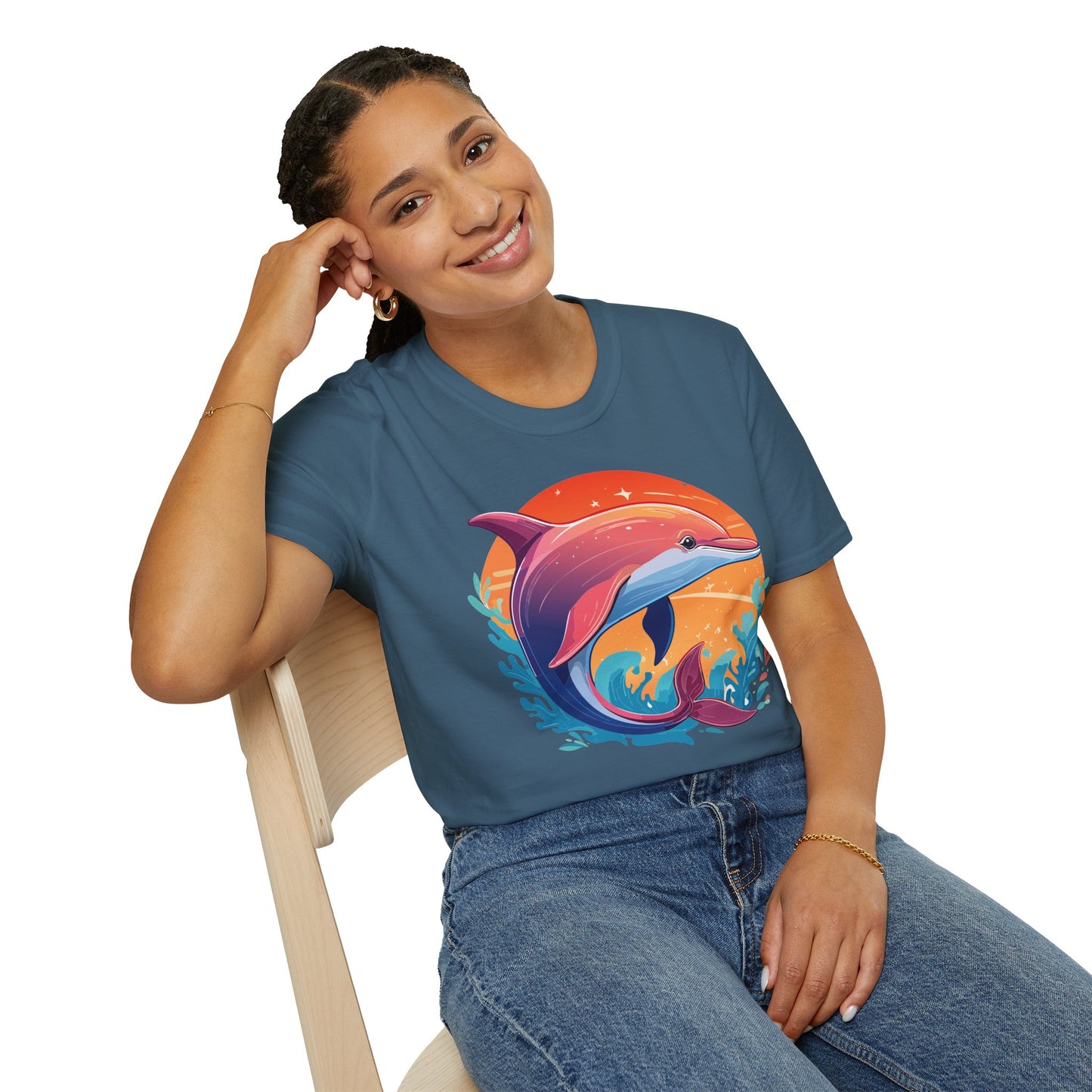 Dolphin Shirts, Shirt with Dolphin, Fish Tee Shirt, Animal Shirt