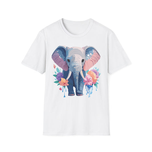 Elephant Shirt, T Shirt with Elephant, Elephant on T Shirt, T Shirt with Animation, Animals Tee Shirt