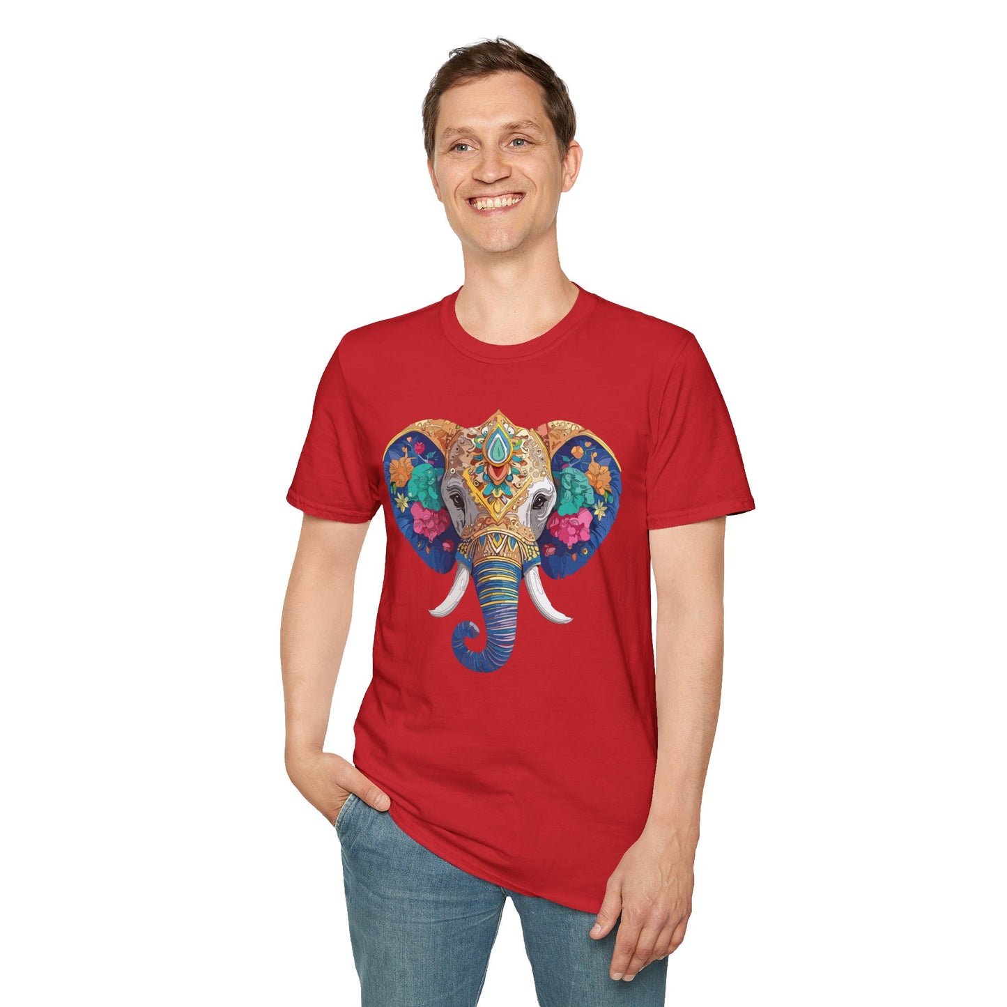 Elephant Shirt, T Shirt with Elephant, Elephant on T Shirt, T Shirt with Animation, Animals Tee Shirt