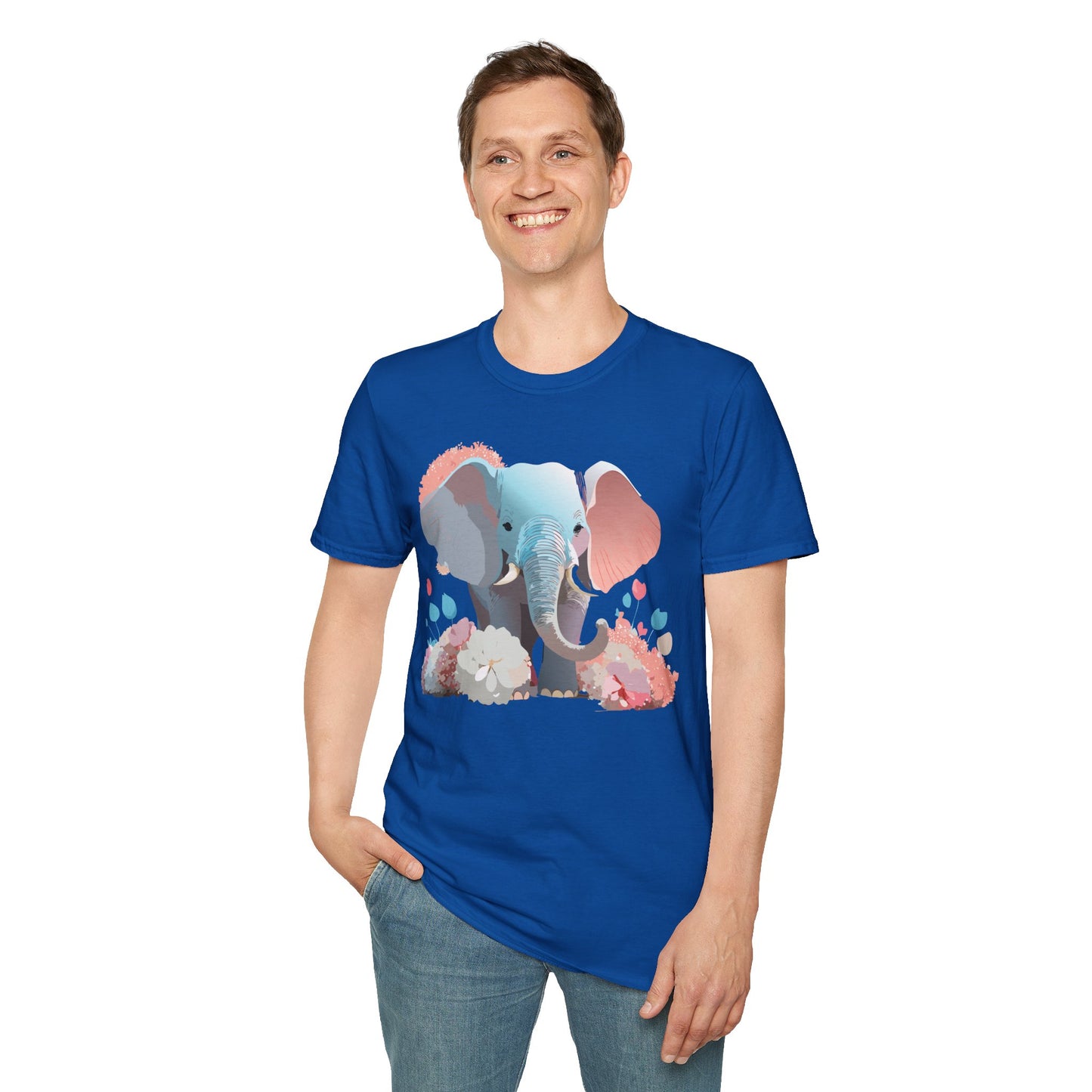 Elephant Shirt, T Shirt with Elephant, Elephant on T Shirt, T Shirt with Animation, Animals Tee Shirt
