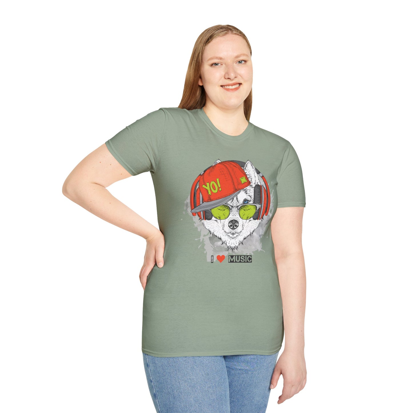 I love Music Animals Shirts, Shirt with Animals, Animals with Headphones Shirt