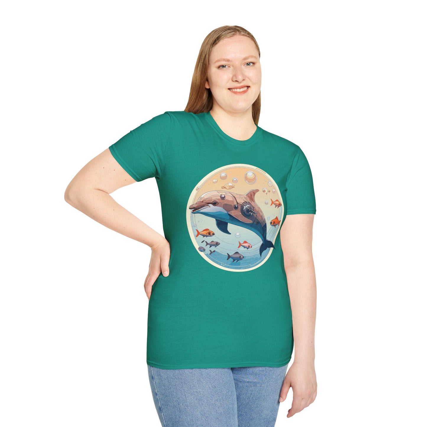 Dolphin Shirts, Shirt with Dolphin, Fish Tee Shirt, Animal Shirt