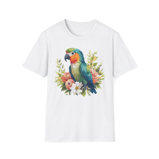 Bird T-Shirt, Floral Bird T Shirt, Shirt with Bird, Shirt with Animal
