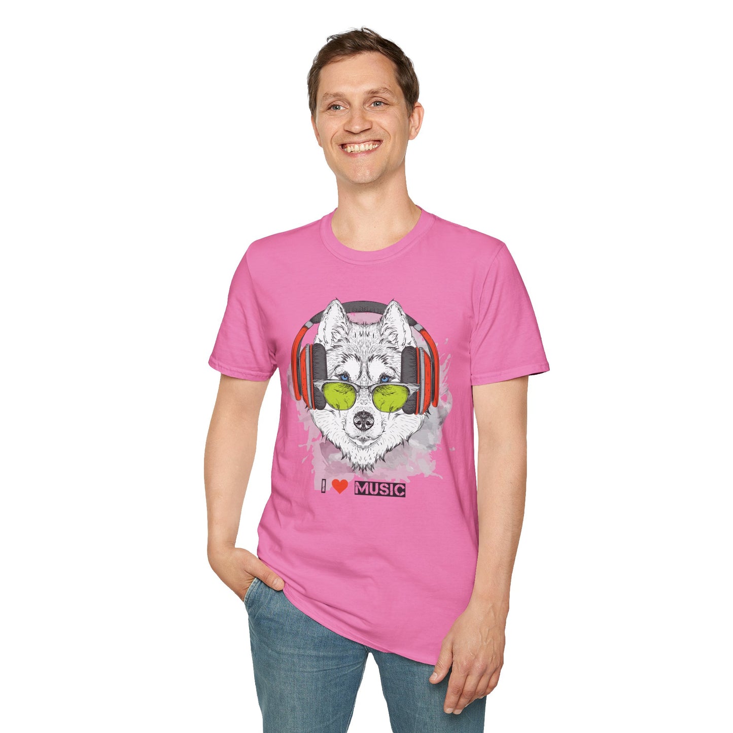 I love Music Animals Shirts, Shirt with Animals, Animals with Headphones Shirt