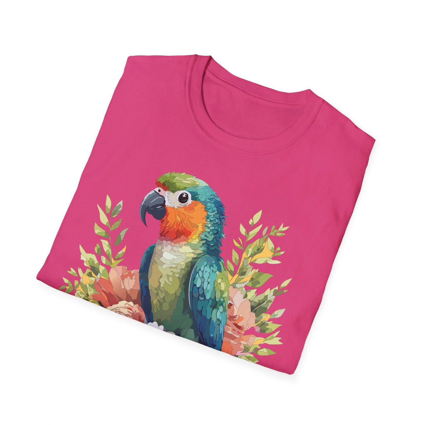 Bird T-Shirt, Floral Bird T Shirt, Shirt with Bird, Shirt with Animal