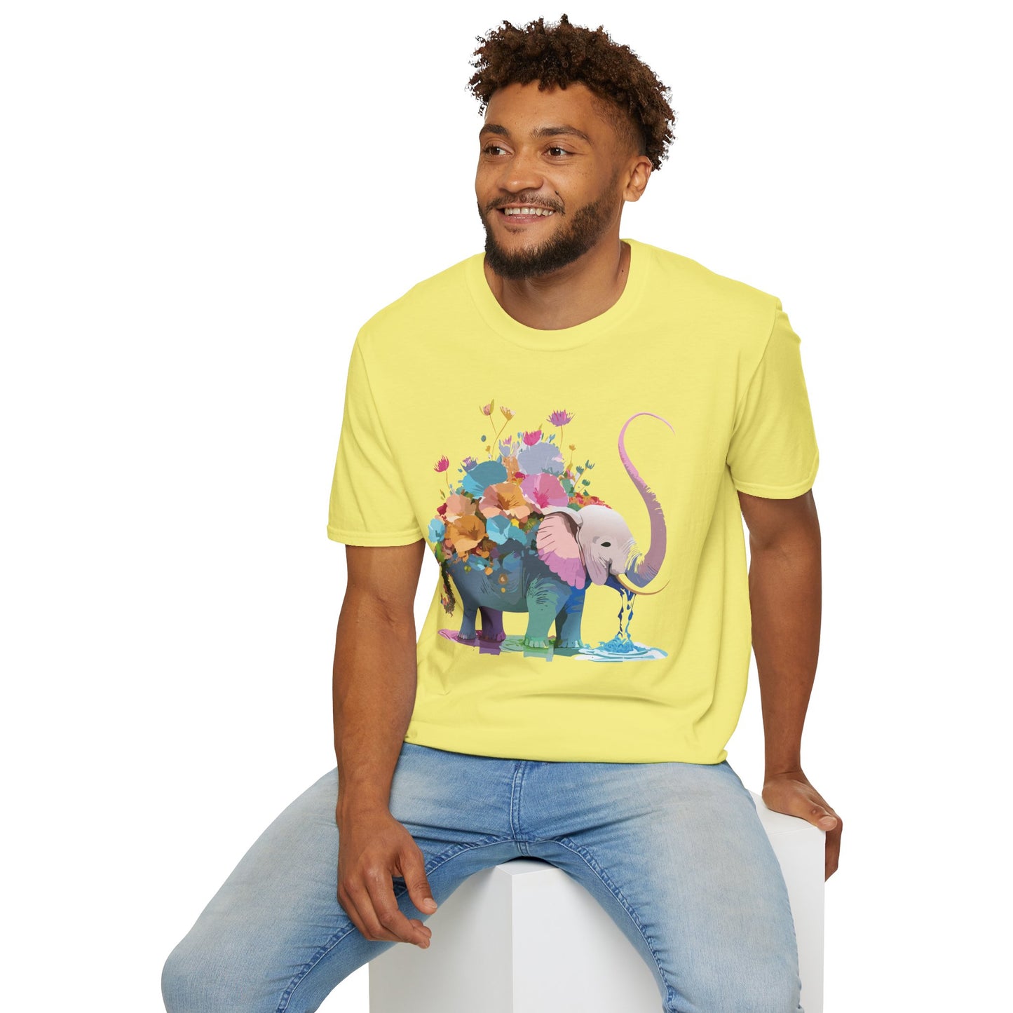 Elephant Shirt, T Shirt with Elephant, Elephant on T Shirt, T Shirt with Animation, Animals Tee Shirt