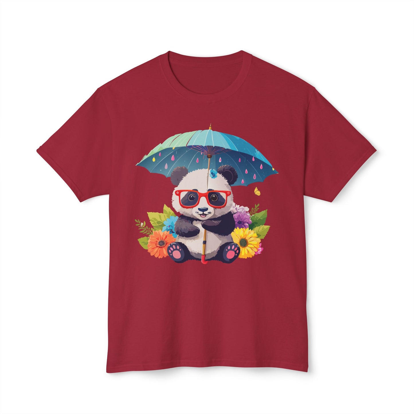 Panda T-Shirt, Vintage Panda Tee, Floral Tees, Panda Art Design Shirt, Tee Shirt with Panda Art 10