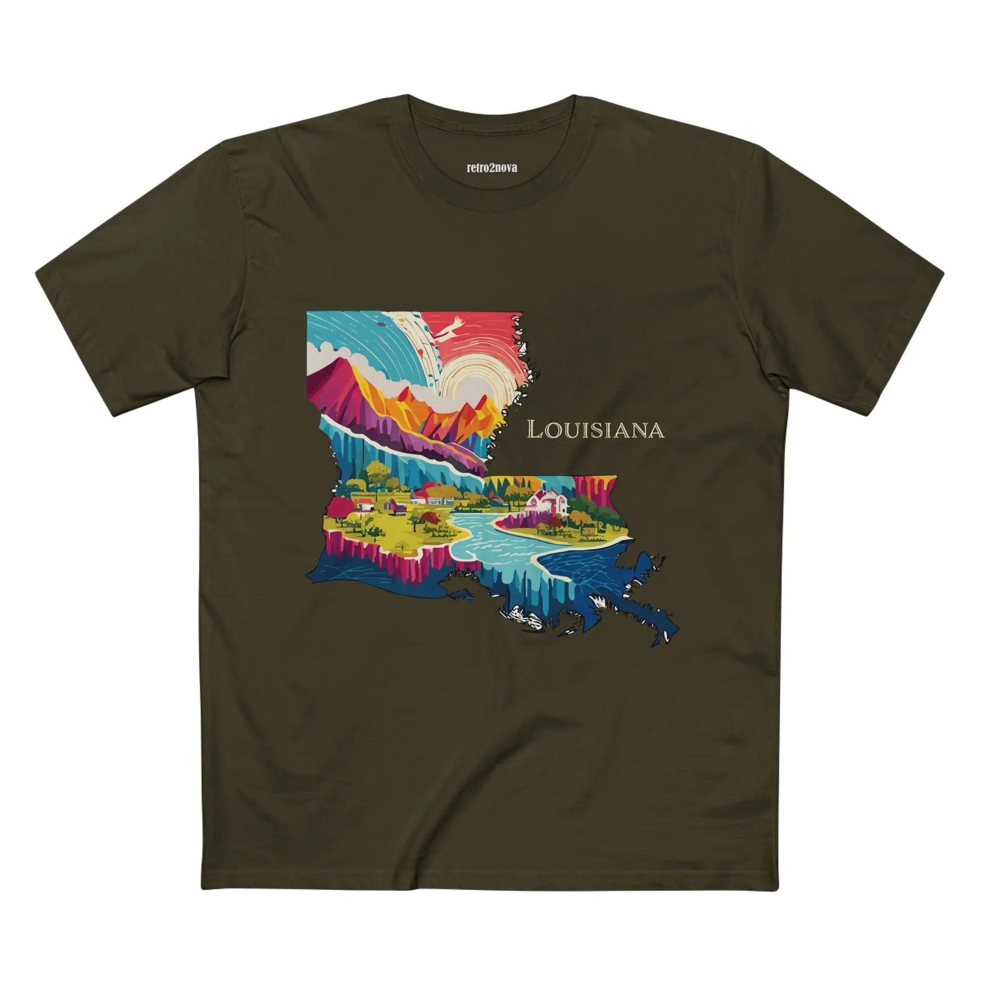US State Shirts, Louisiana Shirt Retro2Nova